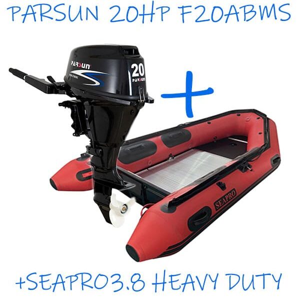 Parsun 20HP and Seapro 380HD Inflatable Boat Package