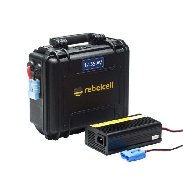 Rebelcell Outdoorbox 12.35 AV – 12V 35A 432Wh & 12.6V10A Charger