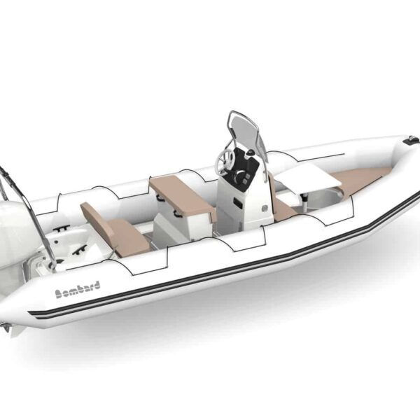 Bombard SUNRIDER 650 Boat Light Grey NEO Tube Pebble Upholstery