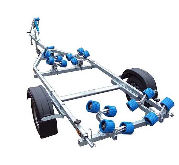 EXT400 Roller Galvanized Trailer for 3.8m Ribs/11′ hard boat/14′ dinghies