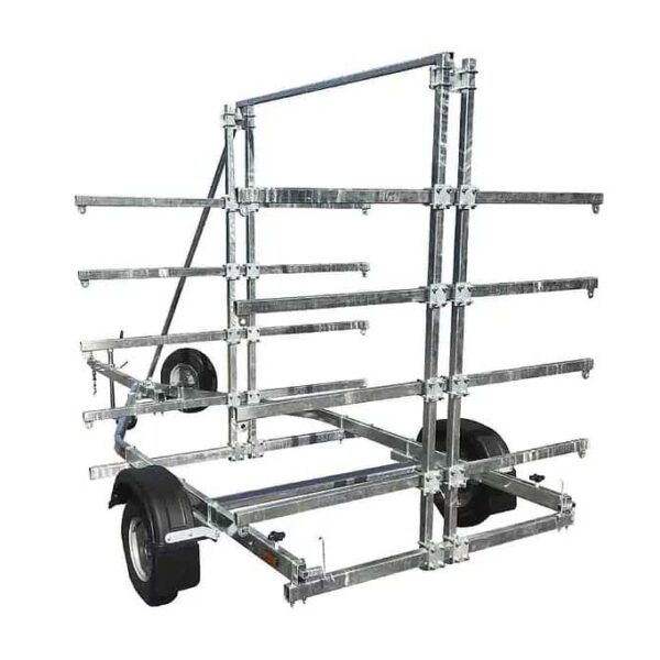 EXT750 8 Kayak Canoe Stacking Galvanised Boat Trailer