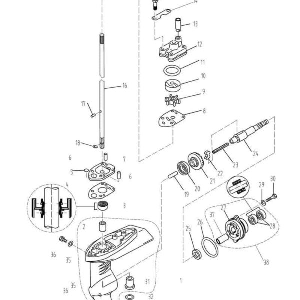 F2.6-03000300 Cover assembly, lower casing #38