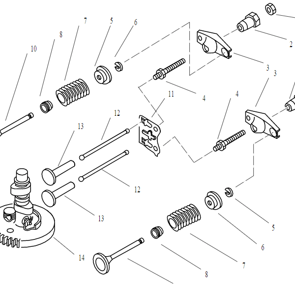 F8-05030006 Spring, valve retainer #14