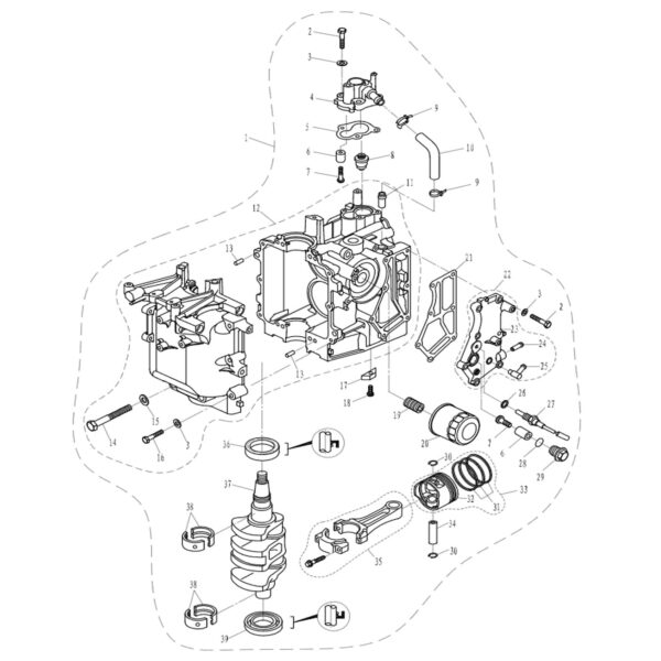 F20-05000700 Thermostat cover assembly #4