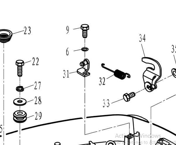 F25-03000019 Bracket assembly, tensional spring #31