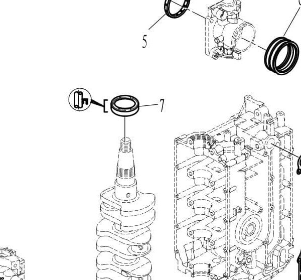 F25-05020003 Parsun F50/F60 Oil seal b #7