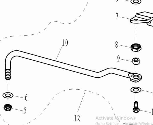 F25-07000301W Link rod,turning #10