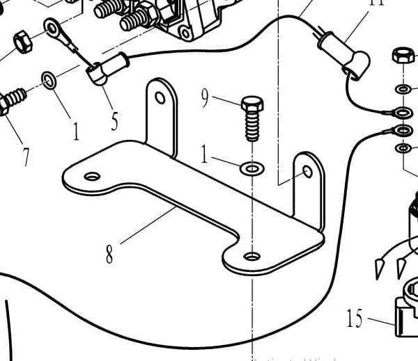 F40-03000013EI Fixed bracket, tilt relay #8