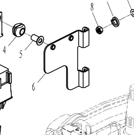 F40-05000060EI Fixed plate, main relay #6