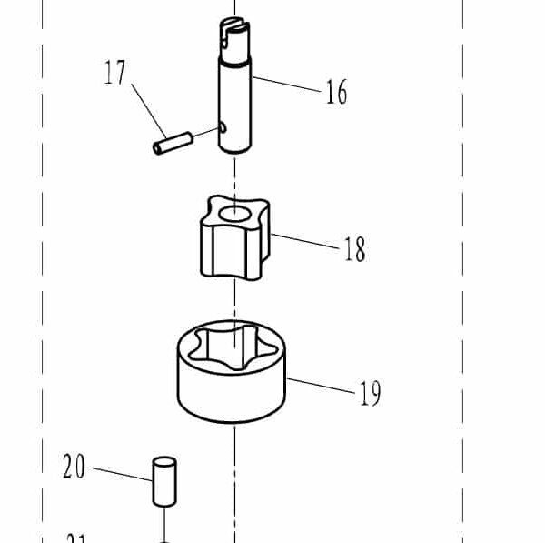 F40-05040404 Rotor shaft ,oil pump #16