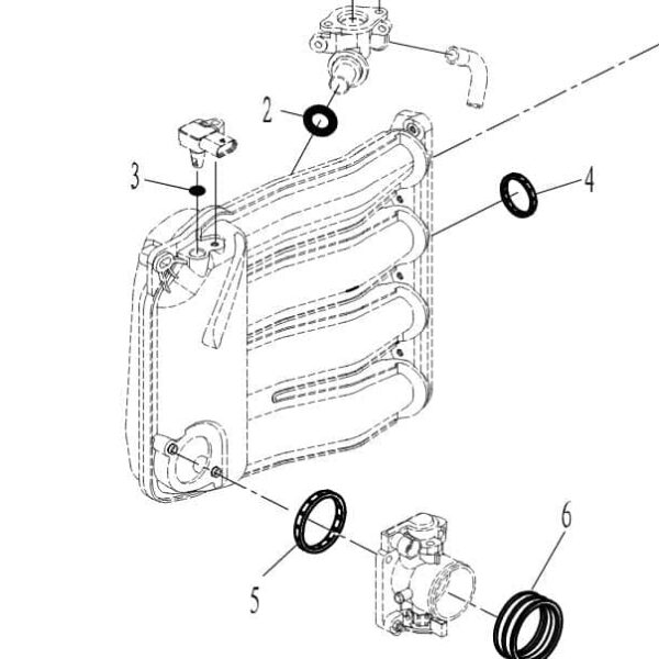 F40-05090601EI Parsun F50/F60 O-ring, temperature sensor  #3