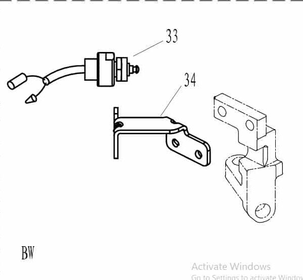 F60-00000007 Bracket, inching switch #34