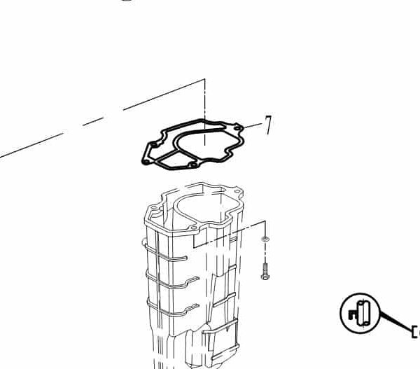 F60-02010010 Parsun F50/F60 Lower gasket, exhaust plate #7