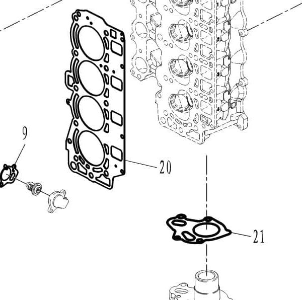 F60-05000100 Parsun F50/F60 Cylinder gasket #20