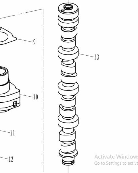 F60-05020200 Cam shaft assembly #13