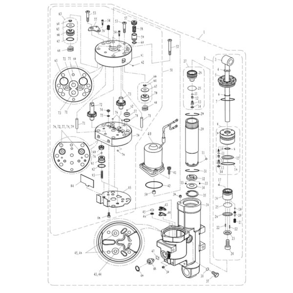 F60-06000000 Hydraulic tilt assembly #1
