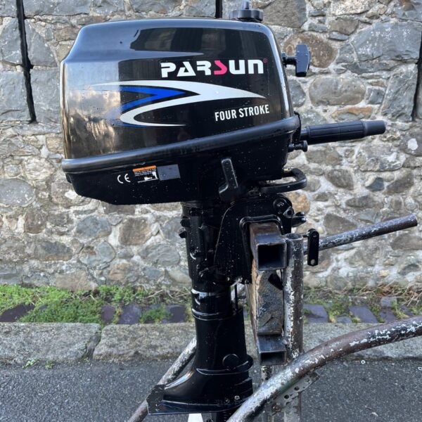 Used 4hp Parsun, short shaft, 4stroke, manual, tiller