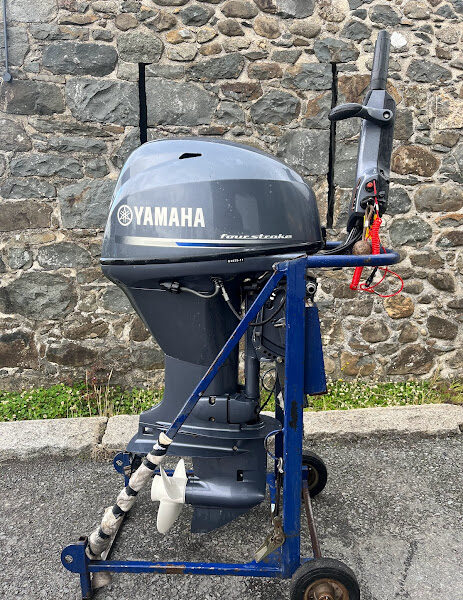 Used 40hp yamaha- fourstroke, electric start, tiller control, gas assist.