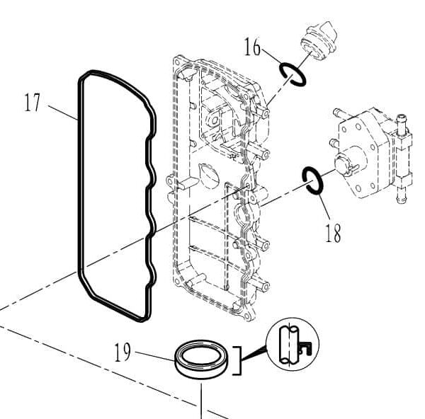 JASOF40435025 Parsun F50/F60 O ring #16