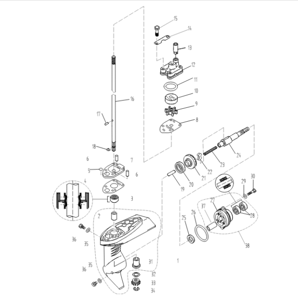 F2.6-03000007 Gasket, water pump # 4