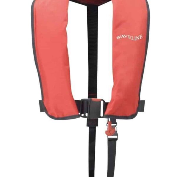 Waveline 165N ISO Red Auto LifeJacket With Crutch Strap