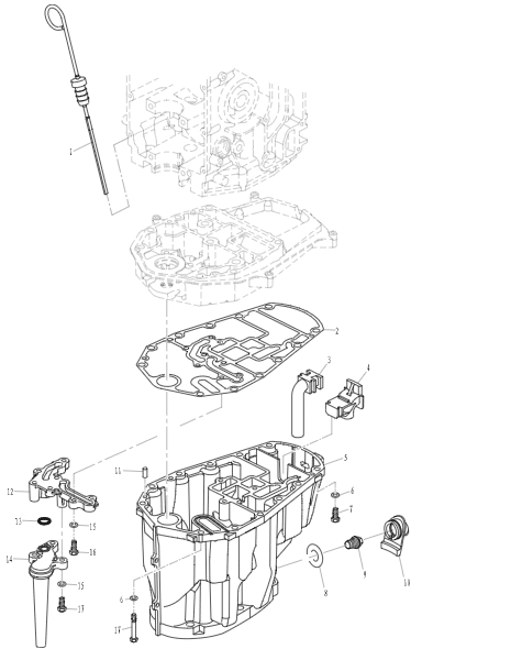 F60-05000021 Oil dipstick #1