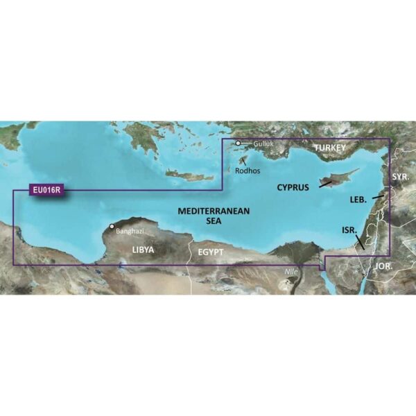 Garmin BlueChart G3 Regular Coverage Areas-Southern Europe-HXEU016R Mediterranean Southeast
