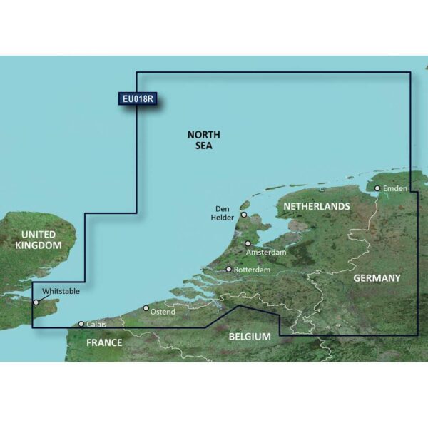 Garmin BlueChart G3 Regular Coverage Areas-Northern Europe-HXEU018R Benelux Offshore & Inland Waters