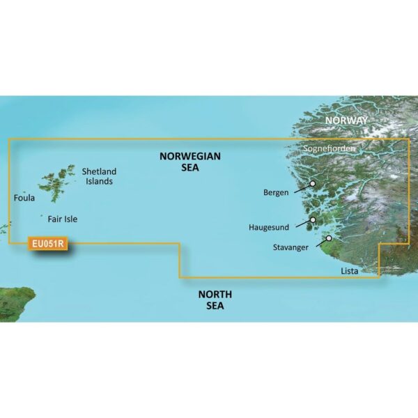 Garmin BlueChart G3 Regular Coverage Areas-Northern Europe-HXEU051R Lista-Sognefjorden