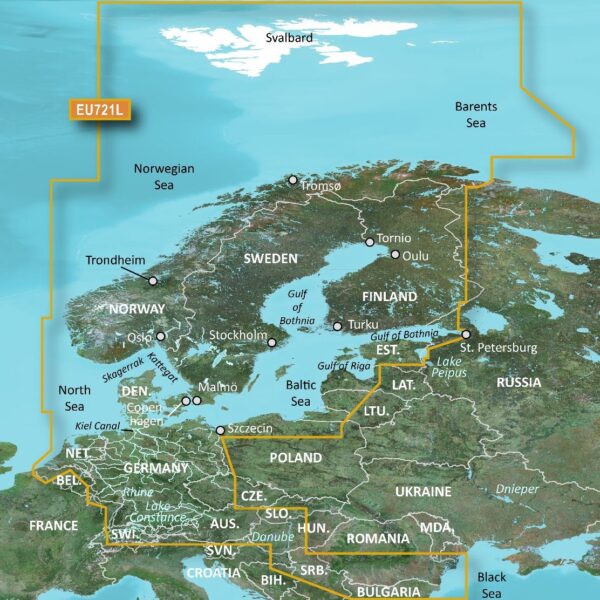 Garmin Blue Chart G3 Vision Large Coverage Areas-VEU721L Northern Europe