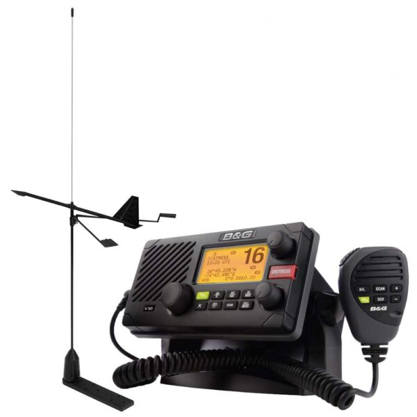 B&G V50 VHF and YHK Hawk Antenna