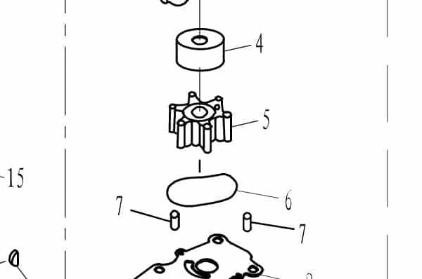 F60-04000300 Impeller, water pump #5