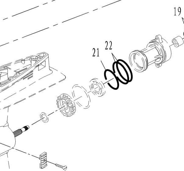 T40-04060002 Parsun F50/F60 O-ring a, cover #21