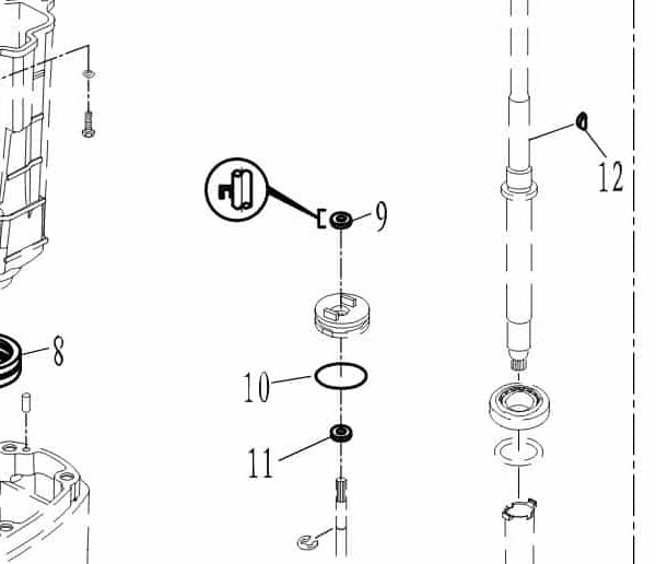 T85-04000011 Oil seal,cam shaft 9x19x #9