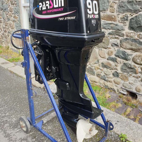 Used Parsun 90hp Outboard 2 stroke, long shaft, elec start on remotes with PTT