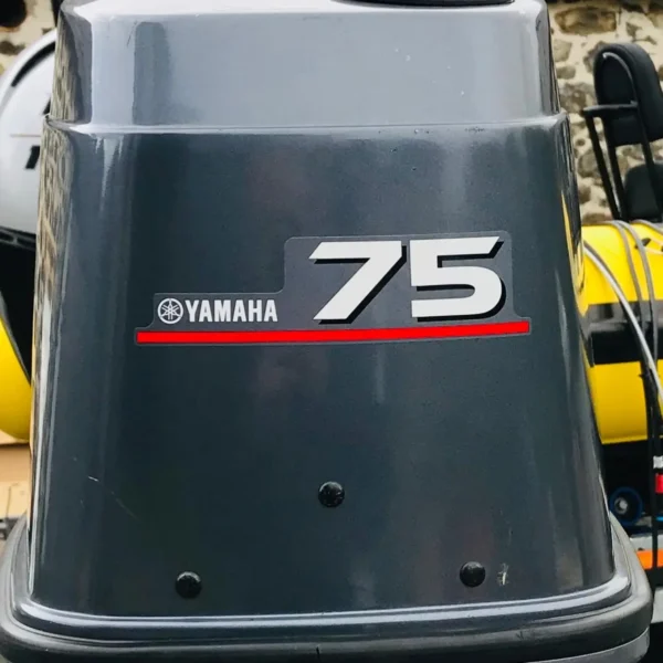 Used Yamaha 75hp – 2 stroke long shaft, electric start on remote cables