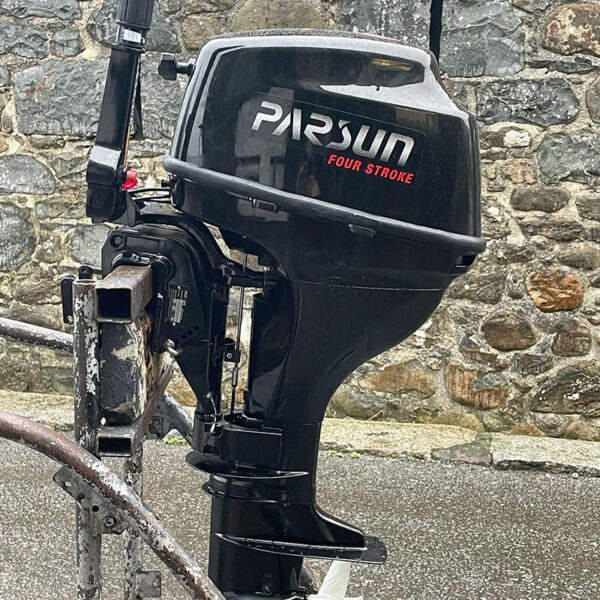 2023 8hp short shaft Parsun manual start tiller control, Used 8hp Outboard