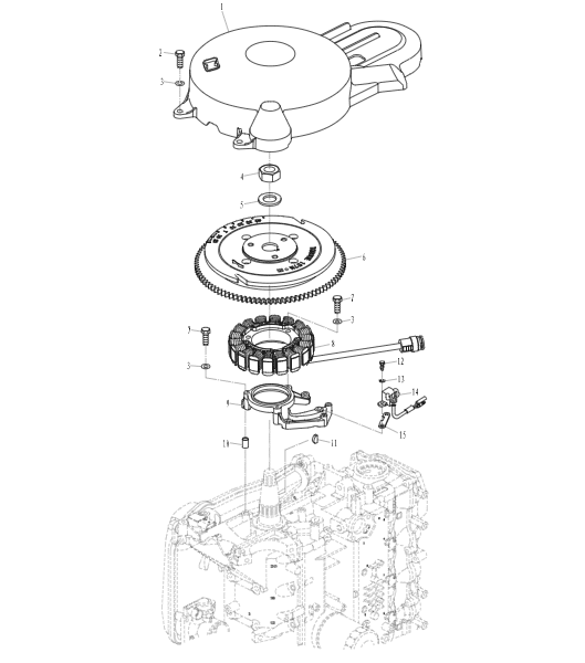 F60-05000041 Cover, fly wheel #1