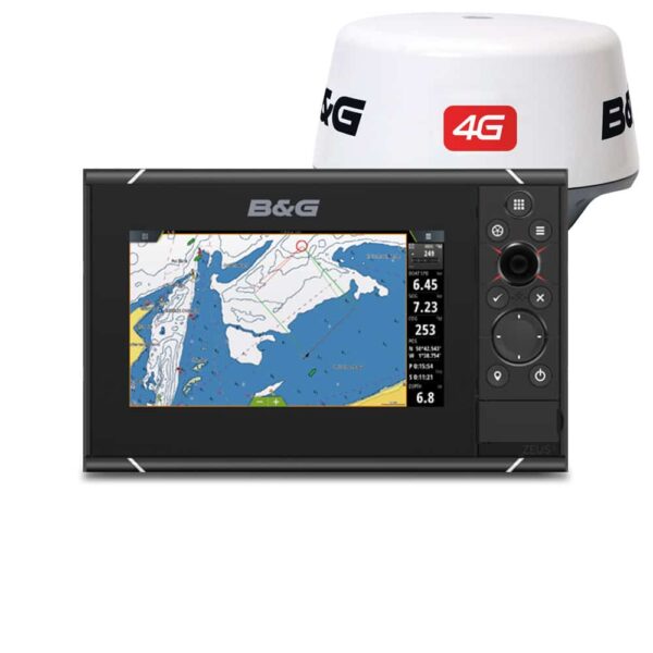 B&G Zeus³ 7″ MFD Marine Chartplotter GSP Navigator Sonar with 4G Radome