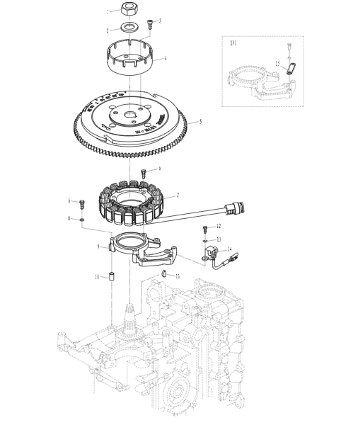 F40-05000700EI Fly wheel #5