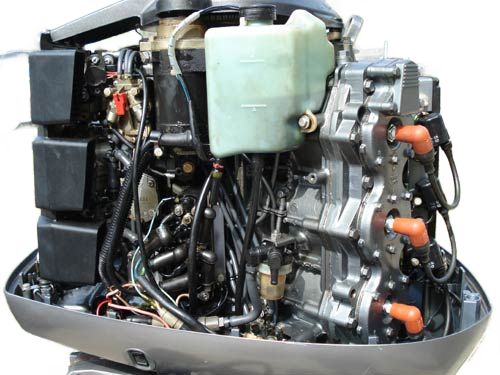 Parts of an outboard engine