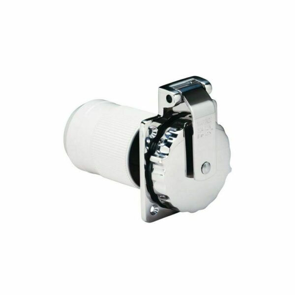 Marinco 32A 230V INLET S/S EZ LOCK c/w ENCLOSURE