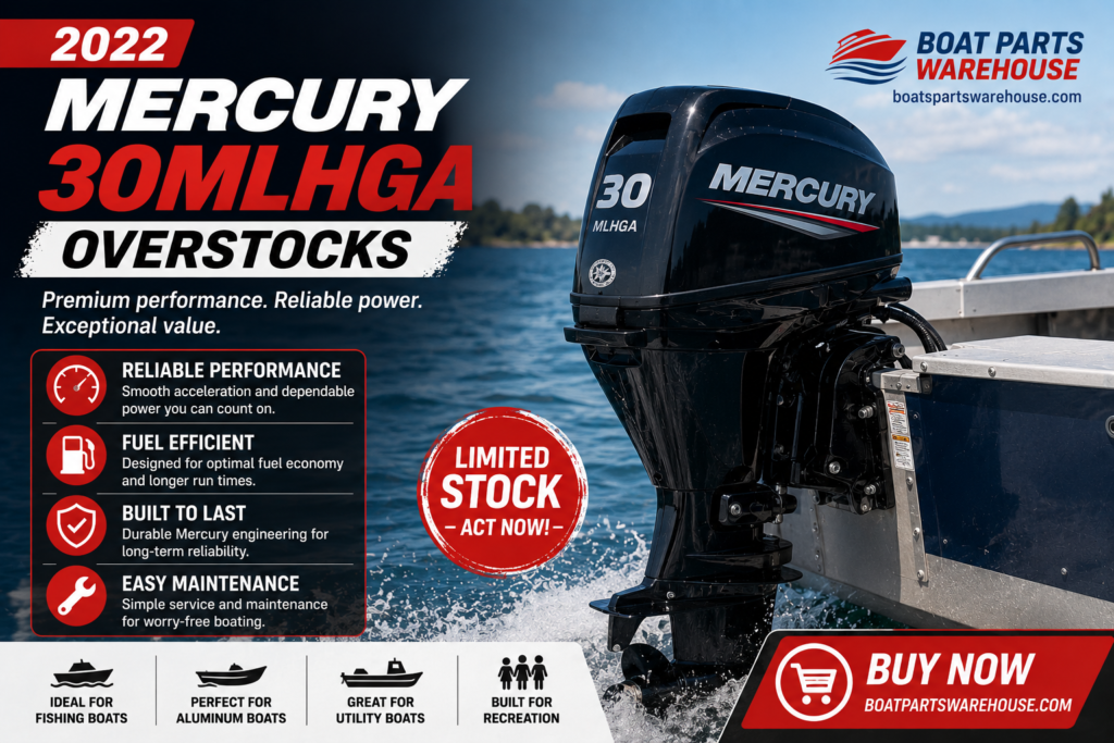 022 Mercury 30MLHGA 30HP outboard motor overstock unit for sale