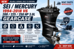 New SEI Mercury 3.0L Gearcase replacement lower unit for Mercury V6 200HP, 225HP, and 250HP outboard engines (1994–2018)