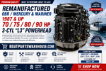 Remanufactured OBR Mercury & Mariner 70 75 80 90 HP 3-Cylinder L3 Powerhead for outboard engines